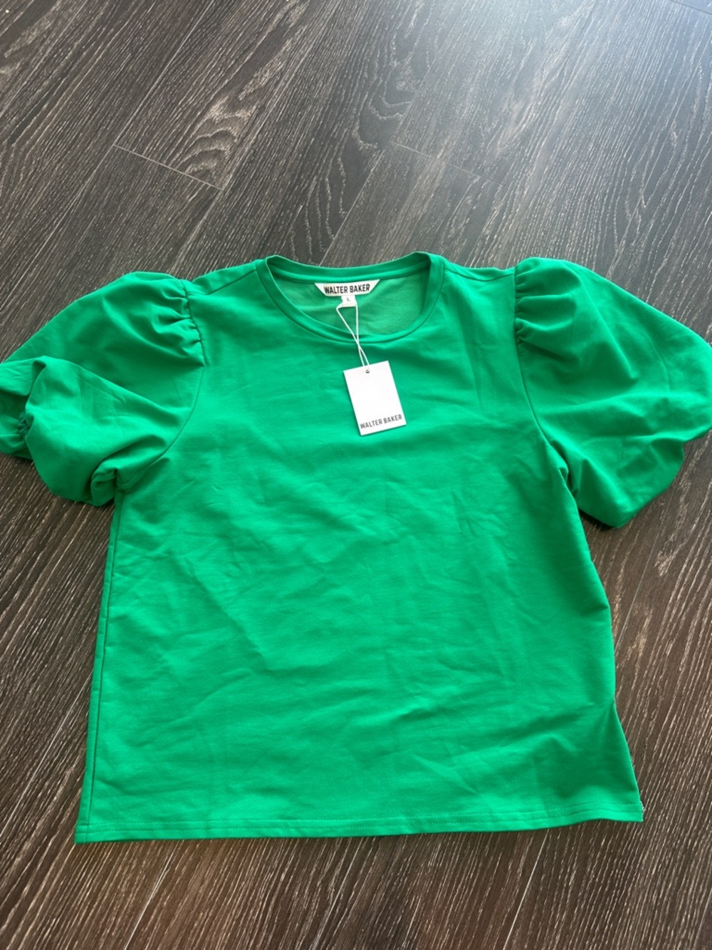 Walter Baker Green Puff-Sleeve Tee